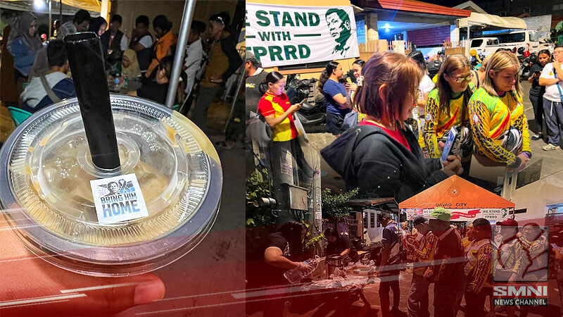 Mga Dabawenyo nagbigay ng iced coffee sa mga nagbabantay sa bahay ni FPRRD: Pagpapakita ng pagmamahal at suporta