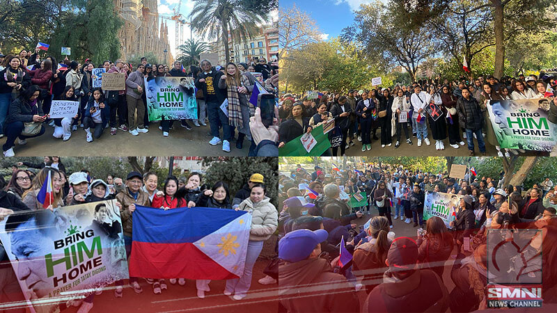 OFWs sa Barcelona, nagsagawa ng Peace Rally nanawagan na ibalik si Duterte sa Pilipinas
