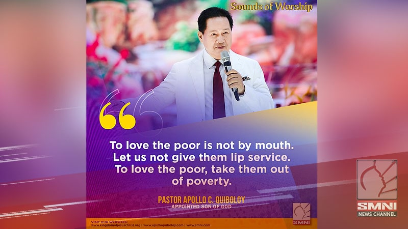 To love the poor is not by mouth