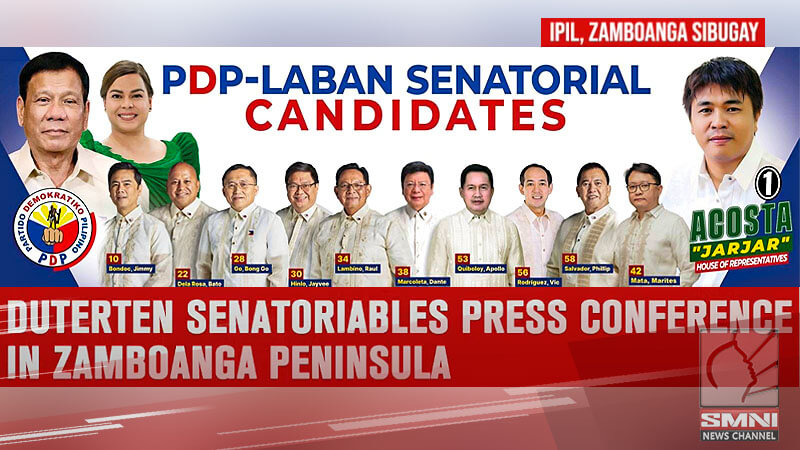 LIVE: DuterTen Senatoriables Press Conference in Zamboanga Peninsula | April 12, 2025