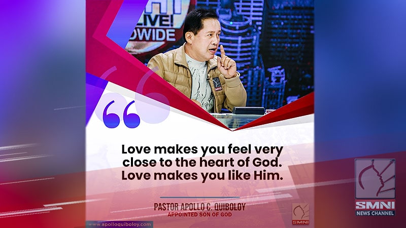 Love makes you feel very close to the heart of God. Love makes you like Him