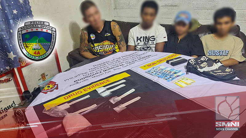 4 suspek arestado sa Rodriguez, Rizal sa isang buy-bust operation