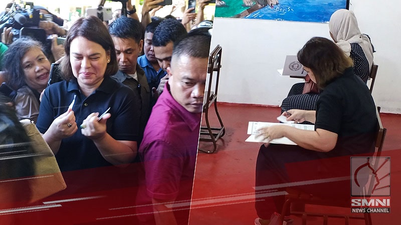 VP Sara Duterte tapos nang bumoto sa Davao City
