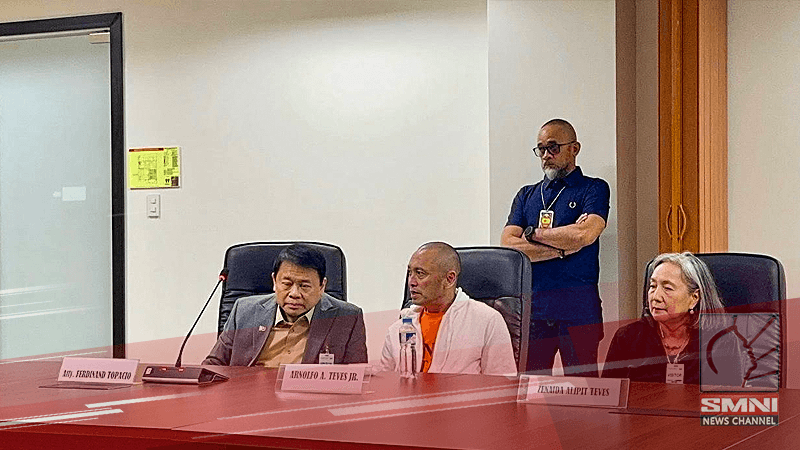 Ex-Cong. Arnie Teves iniharap ng NBI sa media