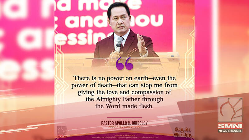 There is no power on earth-even the power of death that can stop me from giving the love and compassion of the Almighty Father through the Word made flesh.