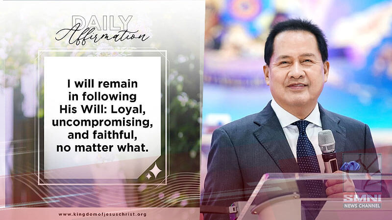 I will remain in following His Will; Loyal uncompromising, and faithful no matter what