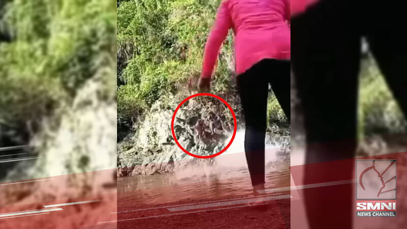 Tipak ng bato bumagsak sa mga naliligong kabataan sa ilog sa Palawan