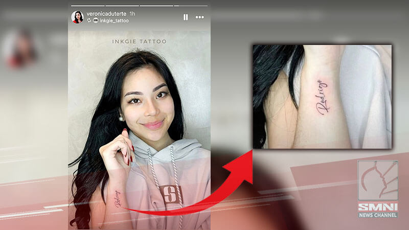 Kitty Duterte gets tattoo tribute for her father