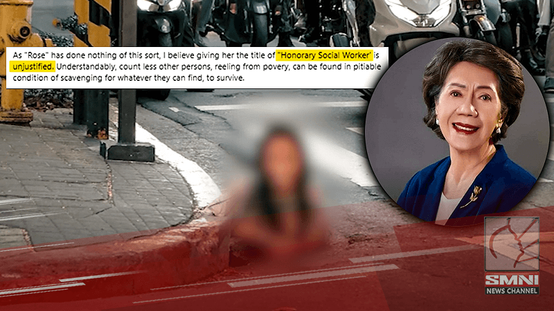 Titulong “honorary social worker” sa tinaguriang “imburnal girl” kinuwestiyon