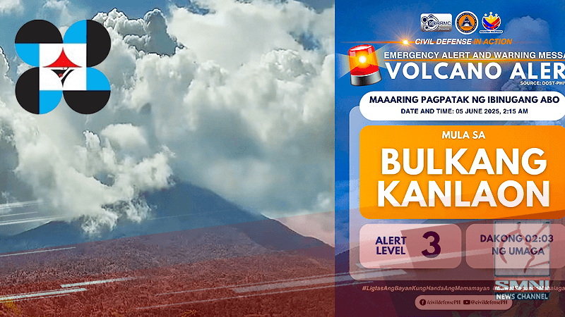 Bulkang Kanlaon, patuloy na nasa Alert Level 3 – PHIVOLCS nagbabala