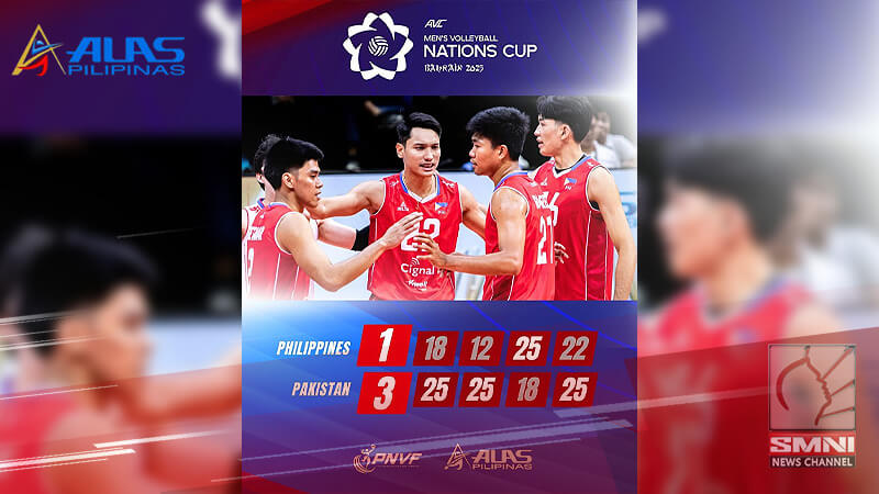 Alas Pilipinas Men natalo ng Pakistan sa AVC Men’s Nation Cup