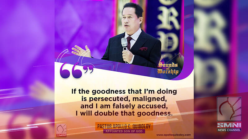If the goodness that I’m doing is persecuted, maligned, and I am falsely accused, I will double that goodness