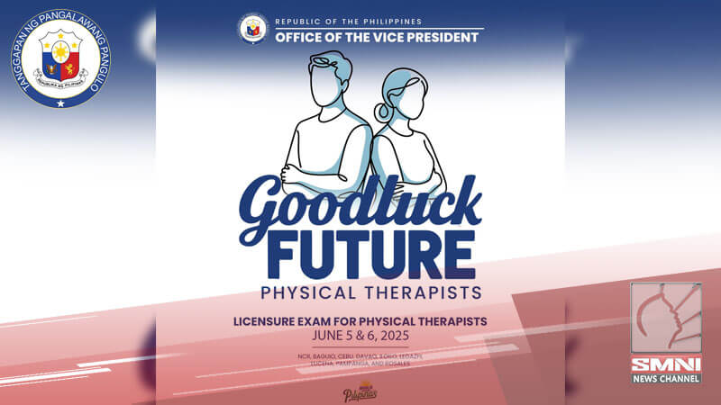 OVP nagpahayag ng suporta sa mga kukuha ng Physical Therapists Licensure Exam