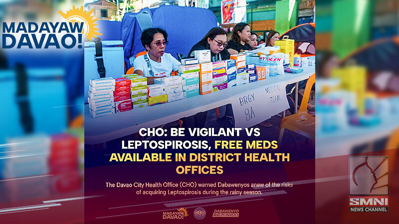 Davao CHO: Be vigilant vs leptospirosis, free meds available in district health offices