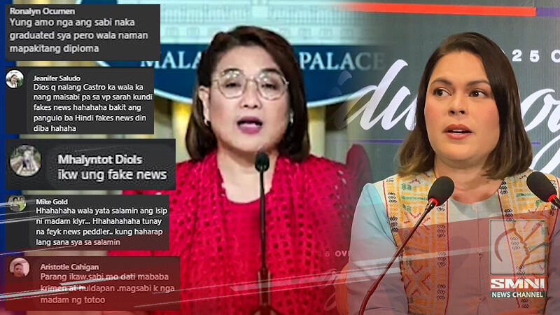 Palasyo, inulan ng batikos matapos akusahan si VP Sara Duterte na source ng fake news