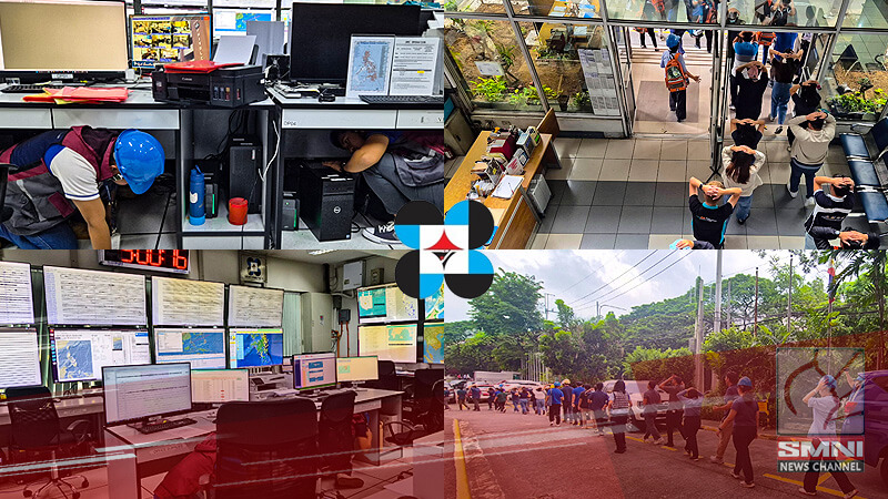 DOST-PHIVOLCS at mga empleyado ng MRT-3, sabay na lumahok sa 2025 Second Quarter Earthquake Drill