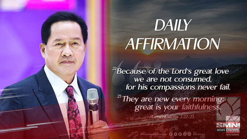 Because of the Lord’s great love we are not consumed, for his compassions never fail