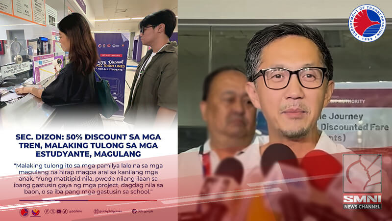 50% discount sa LRT at MRT para sa mga estudyante epektibo na