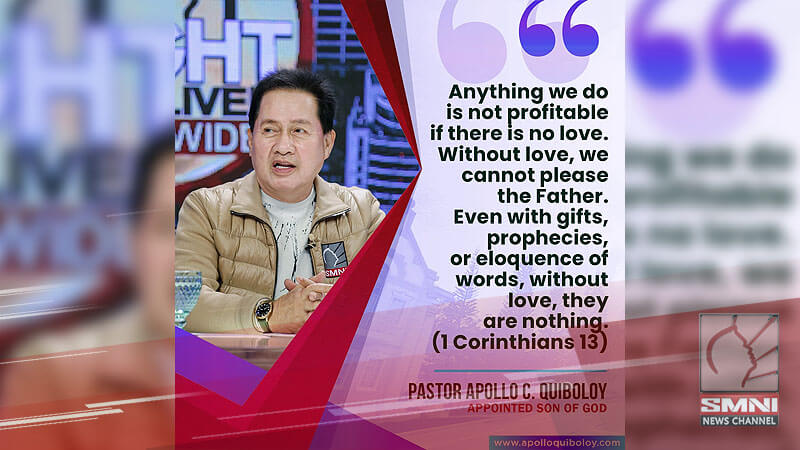 Anything we do is not profitable if there is no love