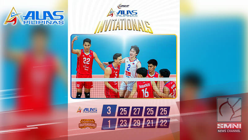 Alas Pilipinas Men panalo sa unang game sa Invitationals
