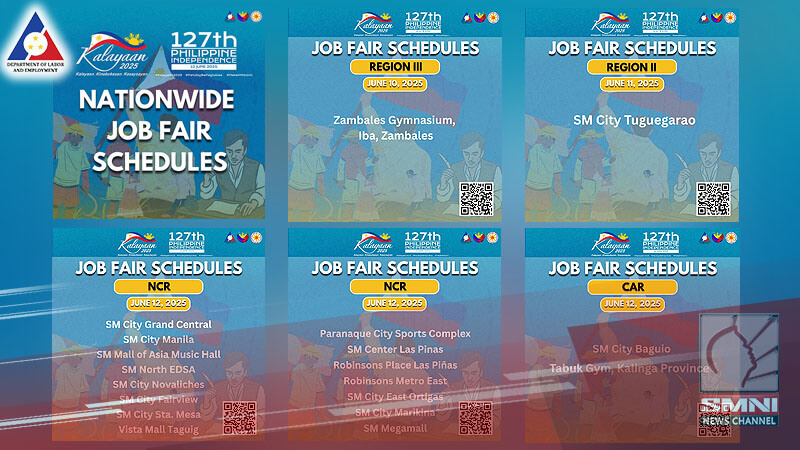 DOLE naglunsad ng pambansang job fair bilang paggunita ng ika-127 Araw ng Kalayaan