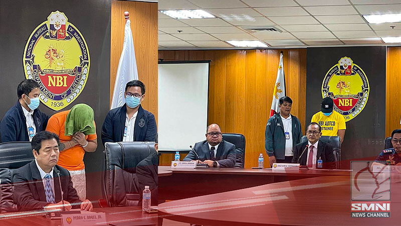 Mga suspek sa dalawang kaso ng kidnapping, iniharap ng NBI sa media