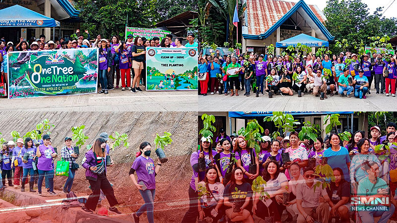 Mga boluntaryo mula sa KOJC, SPM, at lokal na pamahalaan ng Brgy. Mudiang, Davao City, nagkaisa sa tree planting activity